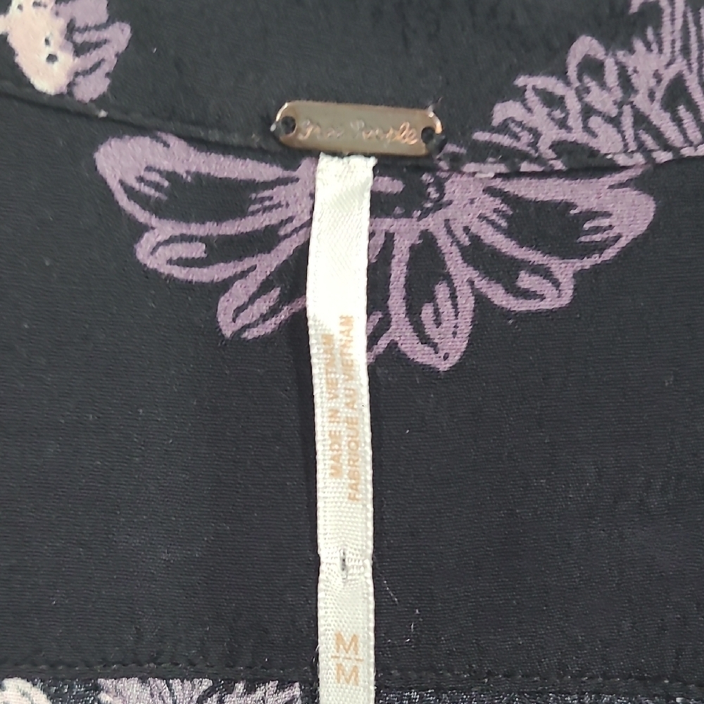 Free People Black and Purple Floral Mini Dress - Picture 5 of 15